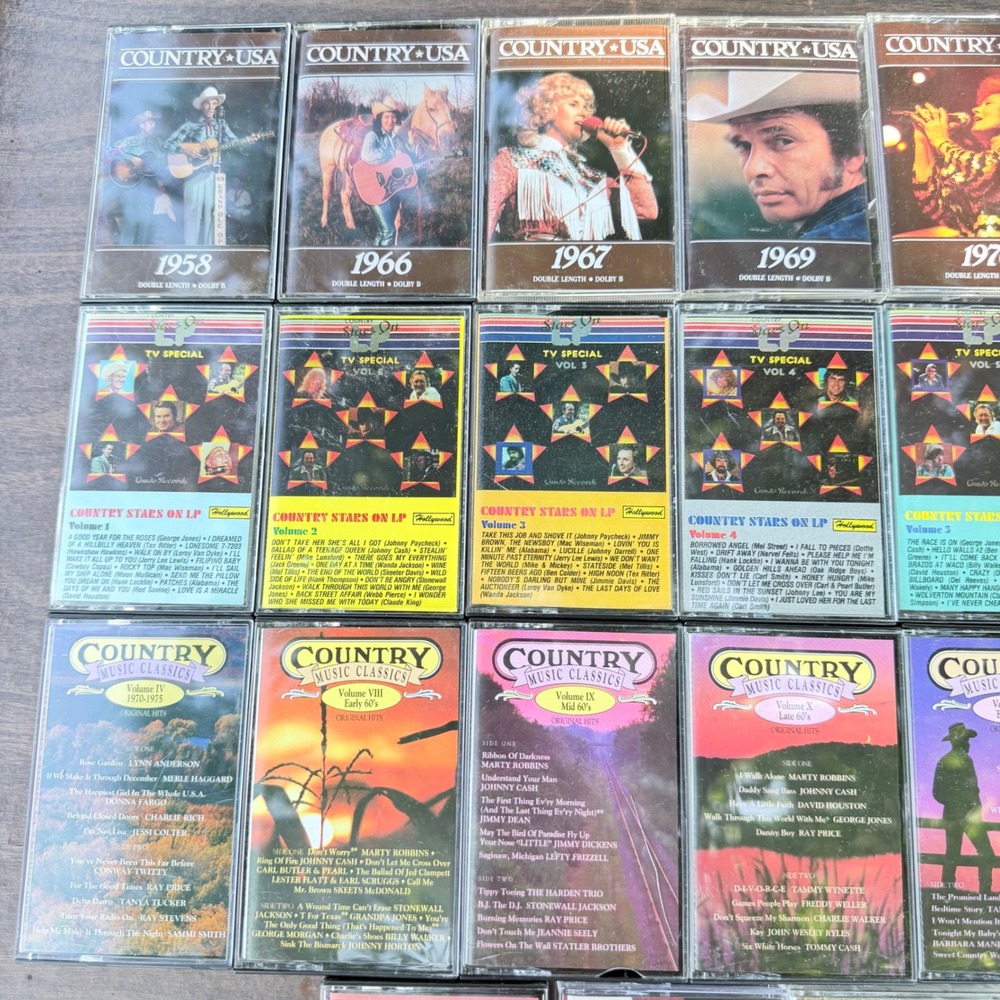 Lot of 33 Country Music Cassette Tapes Time Life Classics 50s 60s 70s 80s 90s - Picture 2 of 4